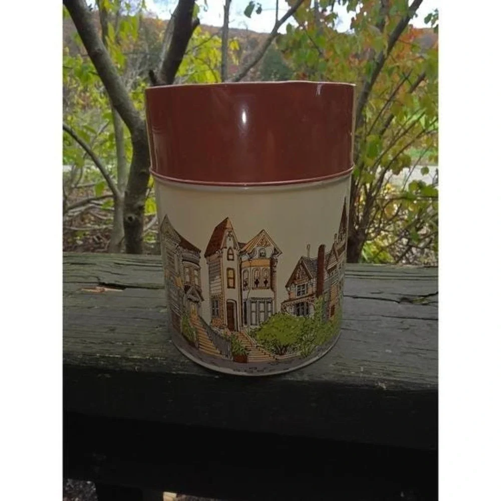 Vintage Takahashi San Francisco Victorian Houses Tin Canister Set, Set‎ of 4